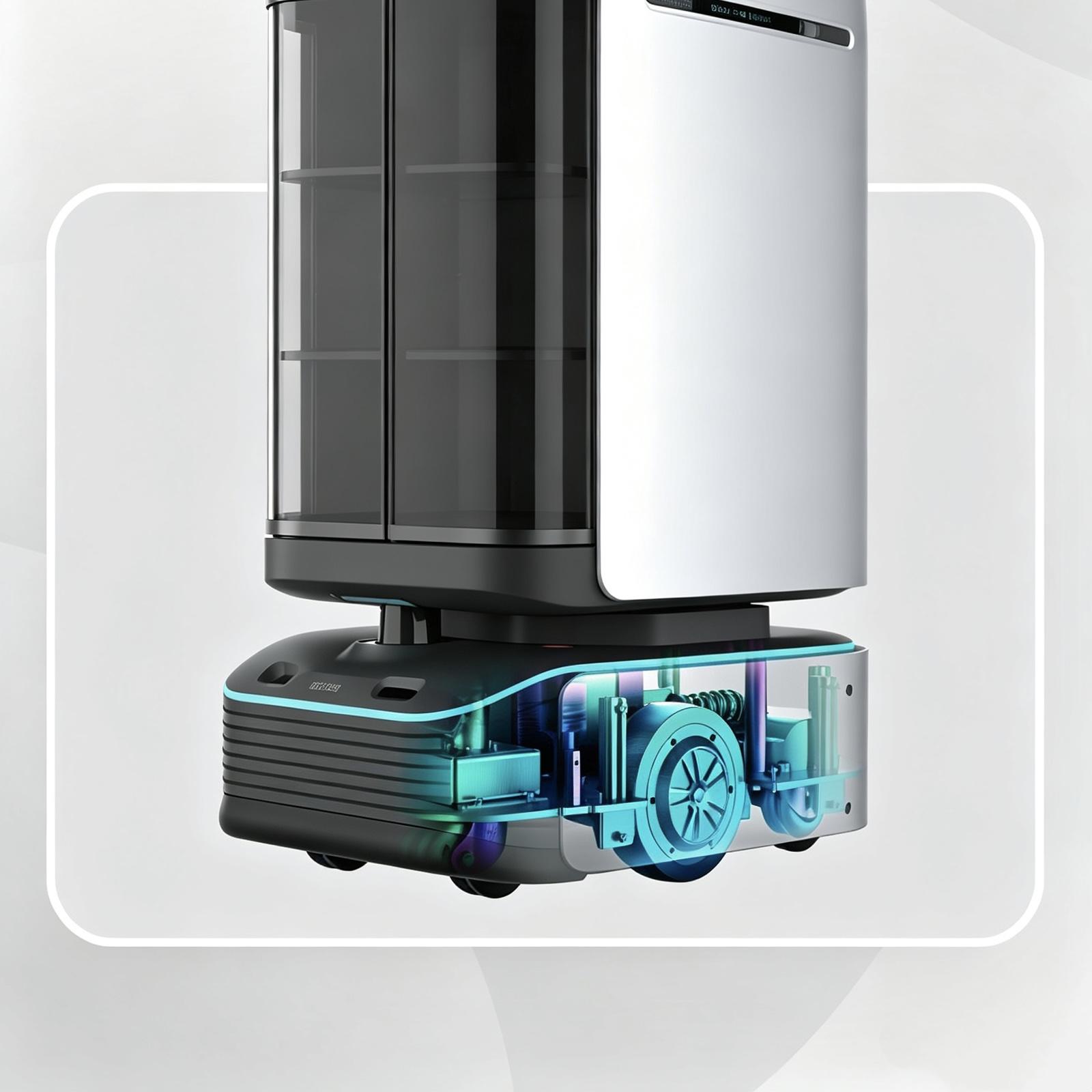 Khung gầm giảm chấn 4.0 chống tràn thức ăn - KEENON DINERBOT T3